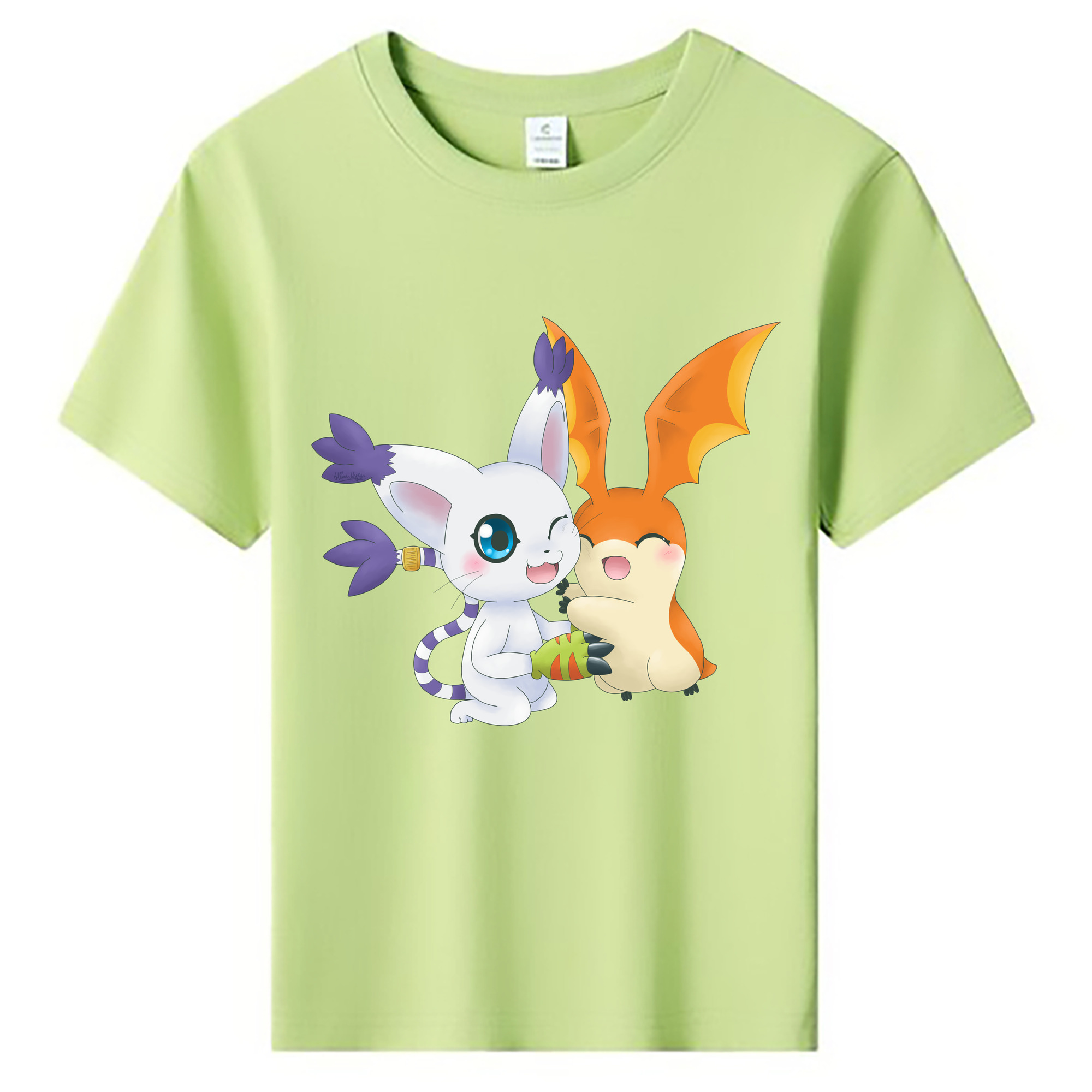 （画像用） Digimon デジタルモンスター/デジモン 綿100％キッズTシャツ（フロントプリント）